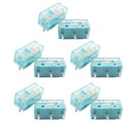 1/2/3/4/10Pcs 8.0 Mouse Switch Button Gold Contactor 80/90/100 Million Click Life 3 Pin Black Dot(10Pcs-90 million)