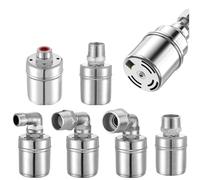 1/2 3/4 1Inch 304 Stainless Steel Floating Ball Valve Automatic Water Level Control Valve Auto Shut Off Ball for Water Tank/Pool(1",Side Water Inlet)
