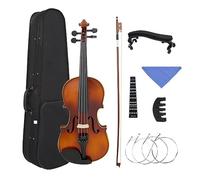 1/2 3/4 4/4 Violino Strumento Musicale Acero Acustico Violino Con Custodia Arco Spalla Resto Corde Di Stoffa Set Di Accessori (Color : 3-4)