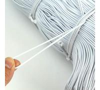 1/2/3/4/5/6MM Bianco/nero Elastico resistente Corda di gomma per cucire Forniture artigianali per indumenti Fascia elastica per accessori da cucito fai da te - Bianco - Diametro 5 mm - 5 metri