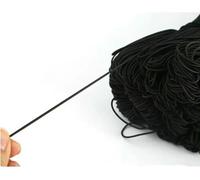 1/2/3/4/5/6MM Bianco/nero Elastico resistente in corda di gomma per cucire Forniture artigianali per indumenti Elastico per accessori da cucito fai da te - Nero - Diametro 5 mm - 10 metri