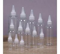 1/2/3/4/5 pezzi Bottiglie in plastica trasparente con bocca a punta, bottiglie per riempimento liquidi da 10/50/100ml, bottiglie contagocce per toner, bottiglie per spremere vernice, bottiglie per spr