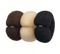 1/2/3/4/5 pezzi Macchina per ciambelle, 17 cm, Accessori per acconciature, Adatti per ragazze, studentesse delle scuole superiori, lavoratrici, accessori per il ritorno a scuola e per matrimoni beige,