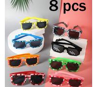 1/2/3/4/8/16 pezzi Bicchieri a mosaico, Bicchieri personalizzati alla moda con motivo a pixel, Bicchieri da festa, Bicchieri verdi, Regalo ideale per adolescenti/ragazzi/ragazze Rosa 1pz,Nero 1pz,Grig