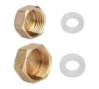1/2" 3/4" Female Thread Hexagonal End Cap Brass Hose Cap With ket Anti-leakage Stop Valve Pipe Fittings Durable 1pcs,0.75 Inch Fm Thread