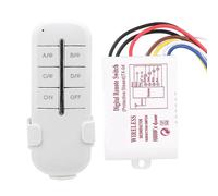 1/2/3/4 modi ON/OFF AC180-240V 1000W Ricevitore wireless Lampada luce Interruttore di controllo remoto RF (MR704 Carico a quattro vie 4 * 1000 W)