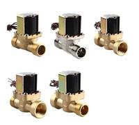 1/2'' 3/4" Normally Closed Brass Electric Solenoid Valve 12v 24v 220v Water Inlet Flow Switch For Solar Water Heater Valve(1/2",12VDC_FEMALE IN MALE OUT)