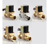 1/2 ''3/4 "Normalmente Chiuso Elettrovalvola Elettrica In Ottone 12v 24v 220v Flussostato di Ingresso Acqua for Valvola Riscaldatore solare(220VAC-MALE AND MALE,0.5 Inch)