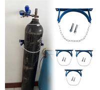 1 2 3 4 Porta del Serbatoio di Ossigeno Montato a Parete da 5 Pezzi, Staffa del Cilindro a Gas con Viti per Bottiglie di propano di idrogeno di azoto da 9-4/5 "di Diametro, per i Centri di Cura
