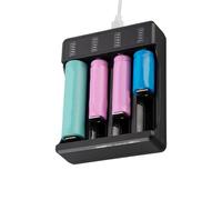1/2/3/4 Slot di ricarica della batteria con display a LED per 18650 Custodia di ricarica rapida USB C Alimentazione 3.7V/4.2V