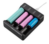 1/2/3/4 Slot di ricarica della batteria con display a LED per 18650 Custodia di ricarica rapida USB C Alimentazione 3.7V/4.2V