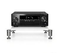 1/2/3/4Tier Adjuble TV nd per router e accessori o Equint Console bianca moderna dal design robusto (59 x 59 x 11 cm, 1 ripiano)