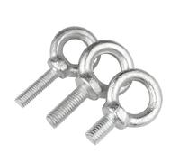 1/2/3/5 pezzi M6 M8 M10 M12 M14 M16 M18 M20 Bullone con occhiello di sollevamento in acciaio al carbonio zincato bianco Bullone con gancio ad anello tondo Vite(M6x12mm-5pcs)