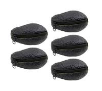 1/2/3/5 pezzi Portamonete Avocado, divertente portafoglio realistico di avocado, regalo per gli amanti dell'avocado, portafogli da polso, accessori decorativi con cerniera per risparmiare denaro, 5
