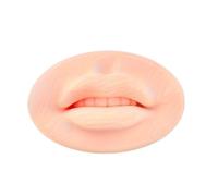 1/2/3/5 Pz Microblading Riutilizzabile 3D Silicone Labbro Pratica della Pelle Solido Europeo for PMU Formazione for Principianti Tatuaggio Trucco Permanente(1Pc)