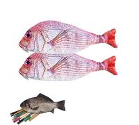 1/2/3 astucci a forma di pesce finto, interessante astuccio per penne a forma di pesce, divertente astuccio portamonete con imbottitura in schiuma spessa, resistente, per scuola e ufficio, regalo per