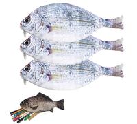 1/2/3 astucci a forma di pesce finto, interessante astuccio per penne a forma di pesce, divertente astuccio portamonete con imbottitura in schiuma spessa, resistente, per scuola e ufficio, regalo per
