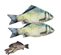 1/2/3 astucci a forma di pesce finto, interessante astuccio per penne a forma di pesce, divertente astuccio portamonete con imbottitura in schiuma spessa, resistente, per scuola e ufficio, regalo per