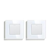1/2/3 Interruttori a parete Interruttore meccanico a 2 vie On Off for scale Sale Interruttore a bilanciere da parete in vetro Standard UE 2 pacchi(3Gang White)
