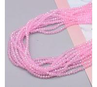 1 2 3 Perline di vetro di C Rondelle color rosso rosa da 4,0 mm Perline di vetro distanziatrici sfaccettate piatte per la creazione di gioielli Fai da te - RS13-2 mm circa 155 pezzi