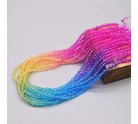 1 2 3 Perline di vetro di C rondelle color rosso rosa da 4,0 mm Perline di vetro distanziatrici sfaccettate piatte per la creazione di gioielli Fai da te - QC02-2 mm circa 155 pezzi