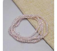 1 2 3 Perline di vetro di C rondelle color rosso rosa da 4,0 mm Perline di vetro distanziatrici sfaccettate piatte per la creazione di gioielli Fai da te - B1-2 mm circa 155 pezzi