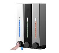 1/2/3 pezzi 500 ml dispenser di sapone a parete manuale scatola bottiglia for le mani shampoo doccia gel grande capacità(White+Gray+Black)