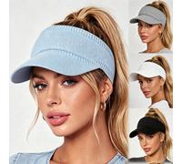 1/2/3 pezzi Cappello da sole vintage da donna, cappello con protezione UV e apertura per coda di cavallo, berretto da baseball in rete a punta alla moda, adatto per Y2K, spiaggia, nuoto, tennis, golf,