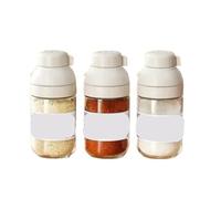 1/2/3 pezzi Dispenser for barattoli di sale in vetro adatti for bottiglie da cucina, spezie for pepe e zucchero quantitative(3pcs)