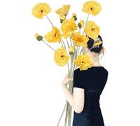 1/2/3 pezzi Fiori di papavero artificiali, lunghezza 105cm, realistici, stile moderno minimalista, flessibili e non sbiadenti - adatti per decorazioni a parete floreali fai-da-te, decorazioni per ambi