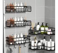 1/2/3 pezzi Mensola da parete triangolare/lunga, organizer da bagno senza foratura per toilette, doccia, lavandino, accessori e strumenti da bagno Digitare una striscia lunga,Triangolo di tipo C,Stris
