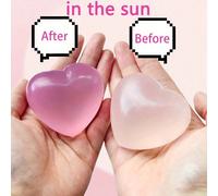 1/2/3 pezzi Mochi soffici a forma di cuore che cambiano colore in base alla luce, adatti come regalo per le vacanze, regalo di San Valentino, regalo divertente e carino, regalo di compleanno, regalo d