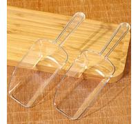 1/2/3 pezzi Paletta per ghiaccio in plastica trasparente, paletta multifunzionale per vassoio del ghiaccio da frigorifero, paletta multiuso per cucina, paletta per ghiaccio da bagno, paletta per alime