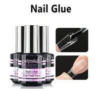 1/2/3 pezzi Pennello per colla per unghie, adatto per tips, unghie finte e manicure, gel per unghie super forte e duraturo con finitura lucida, applicabile per manicure e unghie in gel, richiede lampa