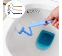 1/2/3 pezzi scopino per WC curvo manico lungo spazzole per pulizia WC strumenti per la pulizia profonda della casa accessori per il bagno
