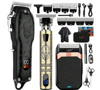 1/2/3 pezzi, Set premium di rifinitore e rasoio per capelli da uomo, Rifinitore senza fili, Rifinitore ricaricabile USB, Rifinitore per barba da uomo, Confezione elegante, Scelta per famiglia e barbie