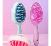 1/2/3 pezzi Spazzola per capelli ad uso bagnato e asciutto, Spazzola per shampoo a doppia dentatura, Pettine per shampoo a manico lungo, Spazzola per shampoo e massaggio del cuoio capelluto ad uso dop