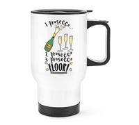 1 2 3 Prosecco Pavimento Viaggio Tazza con Manico - Divertente Thermal Flask