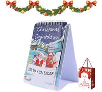 1/2/3pc 100 Day Christmas Countdown Calendar 2026 (1pc) | Tear-Off Desktop Advent Calendar with 100-Day Display | Festive Home Decor & Holiday Season Countdown