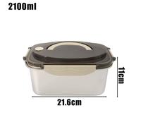 1/2/3pcs 1700/2100ml Acciaio Inox Grande Capacità Bento Pranzo Box Con Nuovo
