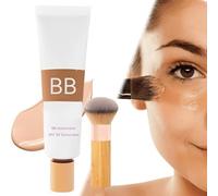 1/2/3Pcs BB Blur Tinted Moisturizer Spf 30, BB Tinted Moisturizer Spf 30, Bb Cream Tinted Moisturizer, Hydrates & Smooths Your Skin Creamy, Matte Moisturizer,Full Coverage,with Brush (1Pcs, One Size)