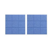 1/2/4 * 4PCS Nove Griglia Feltro Tabellone messaggi Decorazione dell'ufficio Bacheca Notepad Home Photo Display Board della parete per Ufficio(Blue-2PCS)