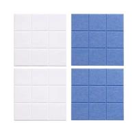 1/2/4 * 4PCS Nove Griglia Feltro Tabellone Messaggi Decorazione Dell'ufficio Bacheca Notepad Home Photo Display Board Della Parete per Foto, Appunti, Immagine(Mix white and blue-4PCS)