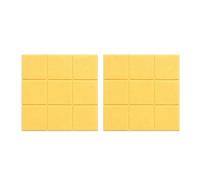 1/2/4 * 4PCS Nove Griglia Feltro Tabellone messaggi Decorazione dell'ufficio Bacheca Notepad Home Photo Display Board della parete in Feltro(Yellow-2PCS)