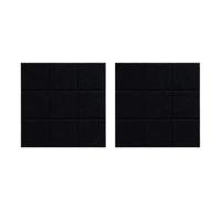 1/2/4 * 4PCS Nove Griglia Feltro Tabellone messaggi Decorazione dell'ufficio Bacheca Notepad Home Photo Display Board della parete per Ufficio(Black-2PCS)