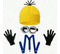 1/2/4/5 pezzi Set di decorazioni e costumi a tema personaggi di Stuart + Bob + Kevin per feste di compleanno, include cappelli da festa, occhiali a tema cartone animato, adatto per Natale, Ognissanti 