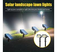 1/2/4/6 Confezione Faretto Solare Premium IP68 Impermeabile, 38 LED Accensione/Spegnimento Automatico 3 Modalità Luce Solare per Prato, Faretto Esterno Resistente alle Intemperie, Adatto per Cortile, 