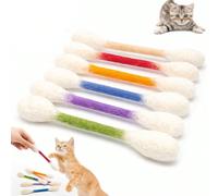 1/2/4/6 pezzi Bastoncini di cotone giocattoli per gatti, con corda dentale resistente per masticare, bacchetta interattiva gigante in feltro per gatti, aiuta a alleviare la noia, l'ansia e a promuover
