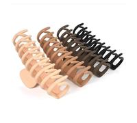 1/2/4/6 pezzi grandi artigli geometrici dei capelli for le donne croce opaca tornante moda francese elegante fermagli for capelli set di accessori for ragazza(2 pcs set5)