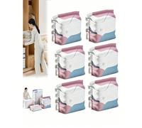 1/2/4/6 pezzi Sacchetti per il vuoto, Sacchetti per il vuoto a forma di cubo grande, Adatti per coperte, biancheria da letto, Senza pompa richiesta, Sigillatura a pressione, Spessi e durevoli, Risparm